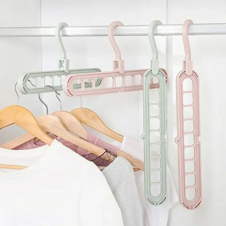3 pc Magic Rotating Hanger 9 Holes Smart Cloth Organizer